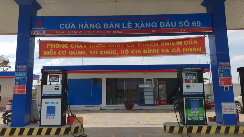 Cà Mau: Trạm sạc VinFast - Cửa hàng xăng dầu PVOIL Số 69, Cà Mau